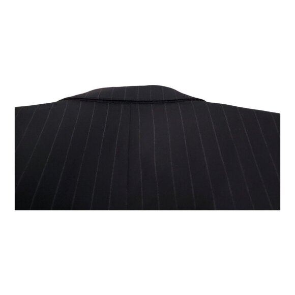 Brooks Brothers Makers Brooksease Wool Pinstripe Navy Blue Blazer Size 43 Reg - Picture 3 of 7